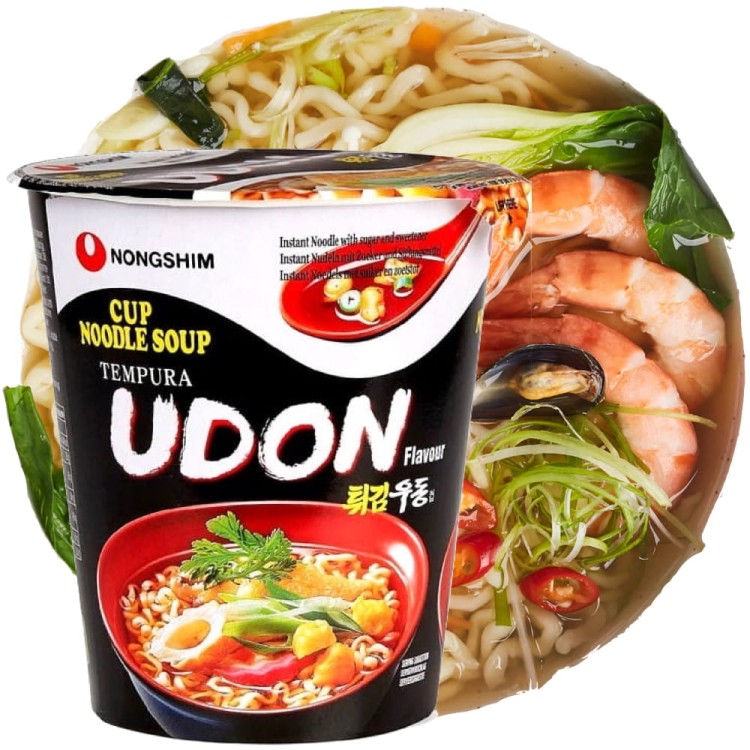 Koreańska Zupka Błyskawiczna Instant w Kubku Cup Tempura Udon 62g NONG SHIM