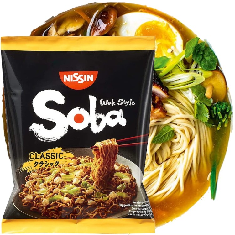 Japońska Zupka Błyskawiczna Makaron Instant Ramen Classic Soba 109g NISSIN