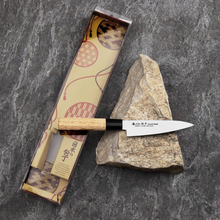 Satake Misaki Japoński Ostry Nóż Kuchenny Uniwersalny Do Owoców 56 HRC 12cm