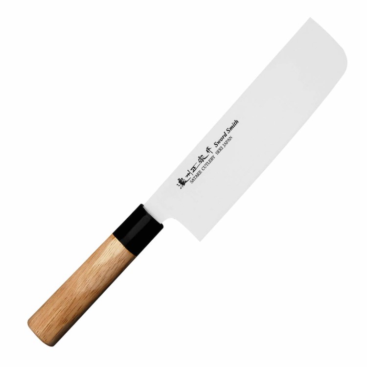 Satake Misaki Japoński Ostry Nóż Kuchenny Nakiri Tasak Do Siekania 16cm