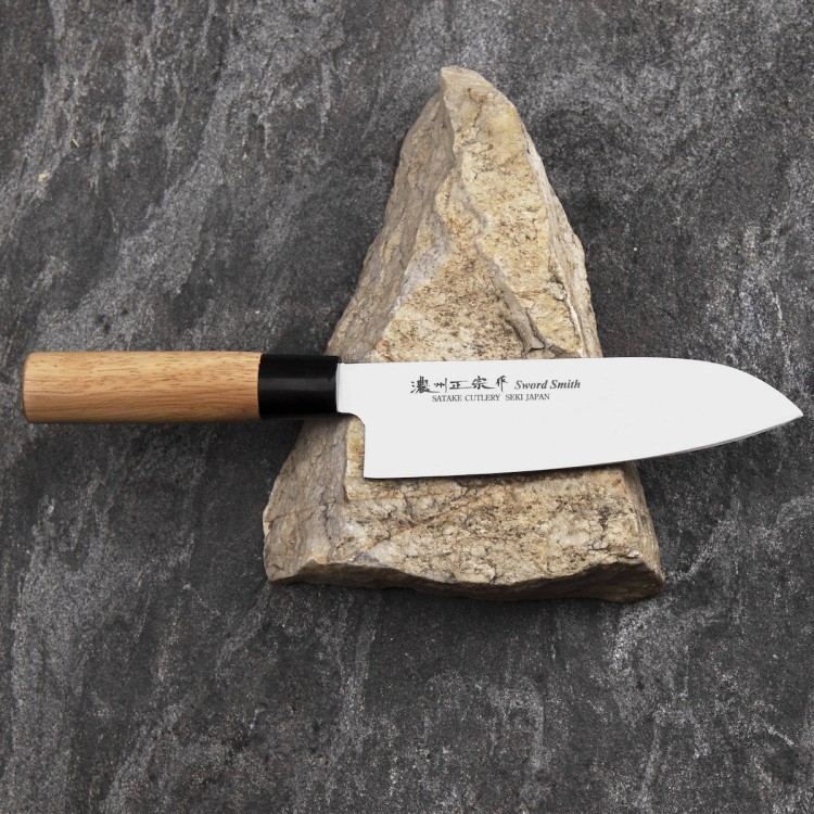 Satake Misaki Japoński Ostry Nóż Kuchenny Santoku Do Warzyw 56-58 HRC 17cm