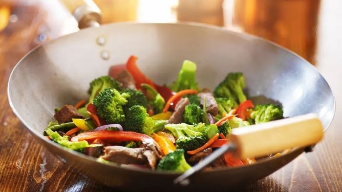 Chińska Duża Patelnia Wok Stal Węglowa OKRĄGŁE DNO Średnica 12 Cali 31cm ASIA EXPRESS FOOD