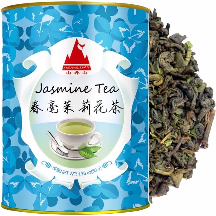 Chińska Zielona Herbata Jaśminowa Liściasta w Puszce Tea 50g SHAN WAI SHAN