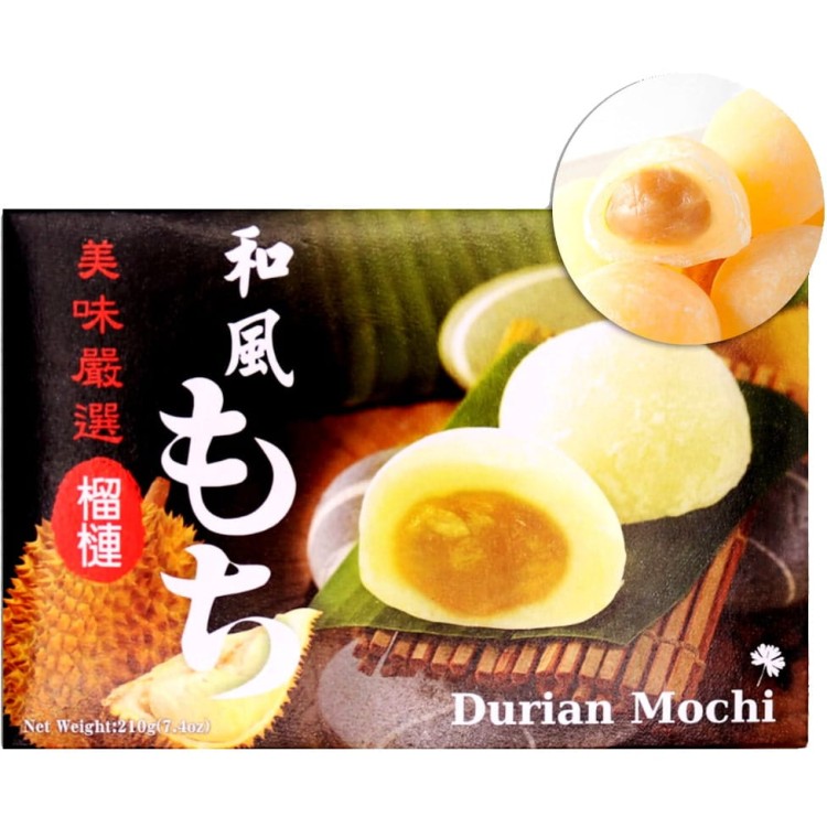 Ciastka Ciasteczka Ryżowe Mochi z Nadzieniem Owocu DURIAN 210g ROYAL FAMILY