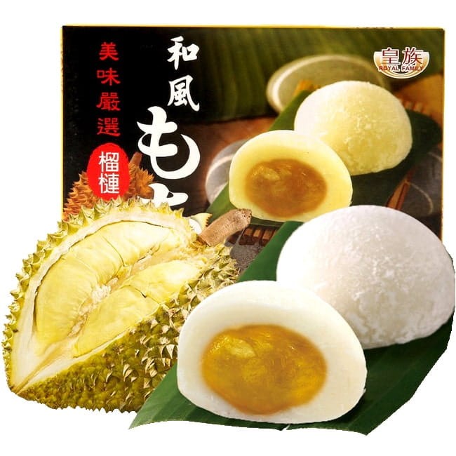 Ciastka Ciasteczka Ryżowe Mochi z Nadzieniem Owocu DURIAN 210g ROYAL FAMILY