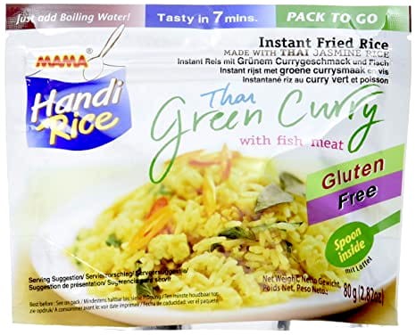 Błyskawiczny Smażony Ryż Instant Zielone Curry z Rybą Green Curry 80g MAMA