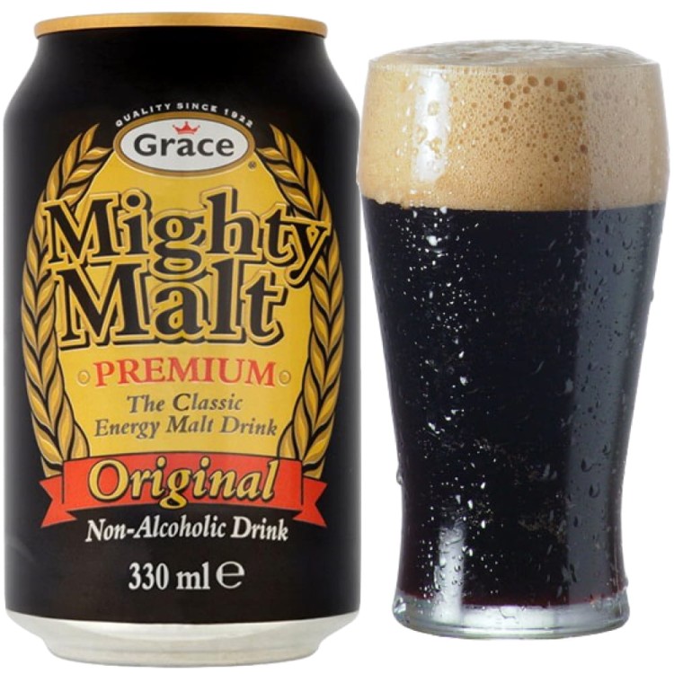 Bezalkoholowy Napój Słodowy 0% Non Alcoholic Mighty Malt Drink 330ml GRACE