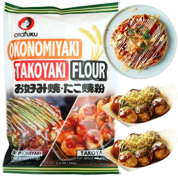 Japońska Mąka Mieszanka Mąk Do Japońskich Okonomiyaki Takoyaki 180g OTAFUKU
