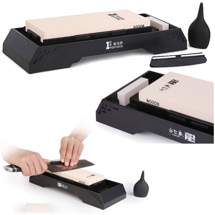 Ostrzałka Osełka Kamienna Do Ostrzenia Noży i Nożyczek 6000 TG9600 TAIDEA