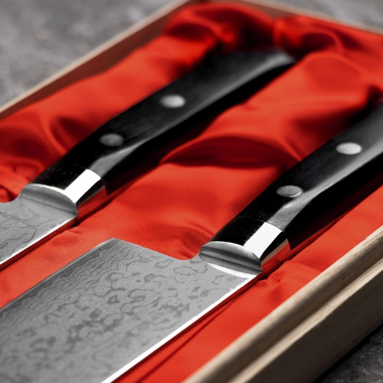 Satake Unique Sai VG-10 Zestaw 2 Noży Santoku 17cm i Nakiri 17cm