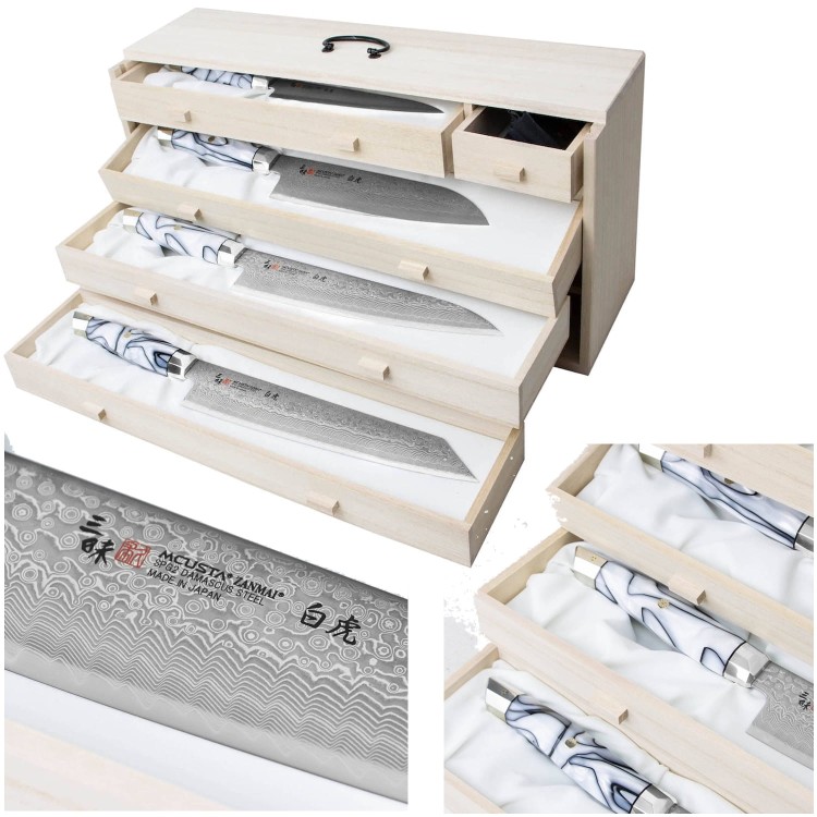 Mcusta Limited "White Tiger" Zestaw 4 Noży