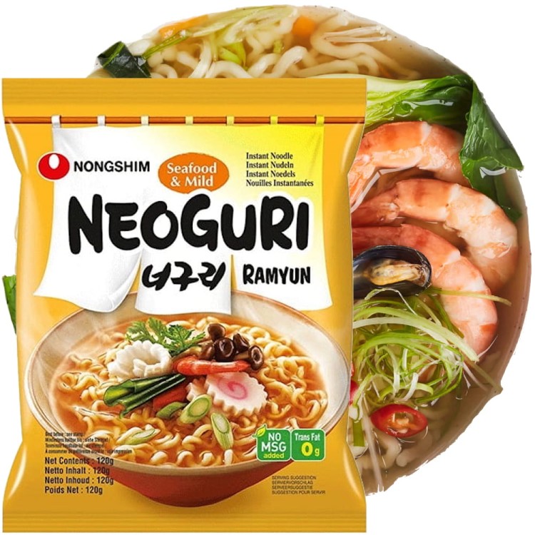 KARTON Koreańska Zupka Błyskawiczna Instant Neoguri Owoce Morza Łagodna 20x120g NONGSHIM