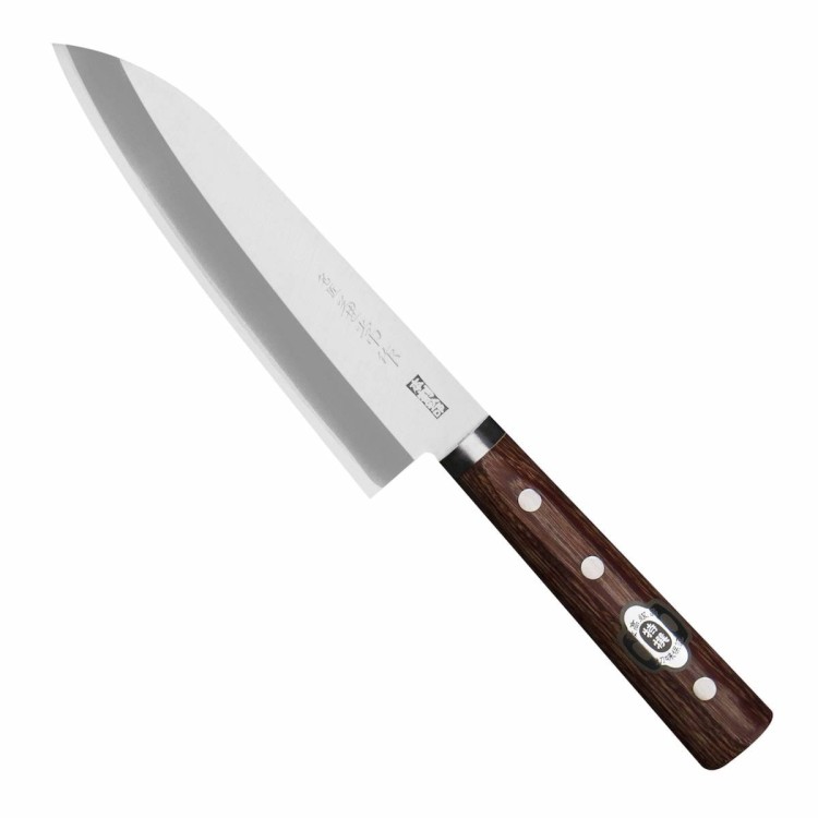 Kanetsune 2000 Shirogami#2/SS Japoński Nóż Santoku 16,5cm