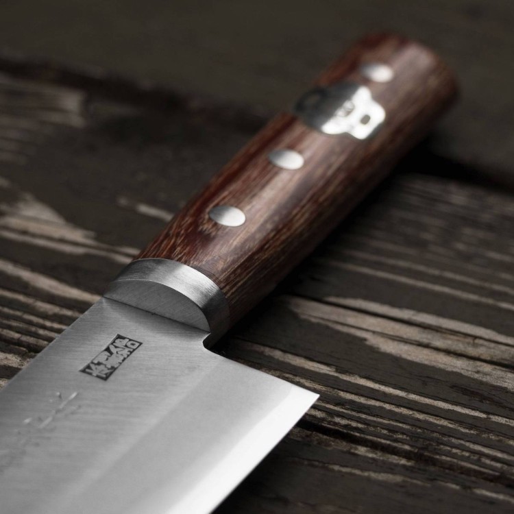 Kanetsune 2000 Shirogami#2/SS Japoński Nóż Santoku 16,5cm