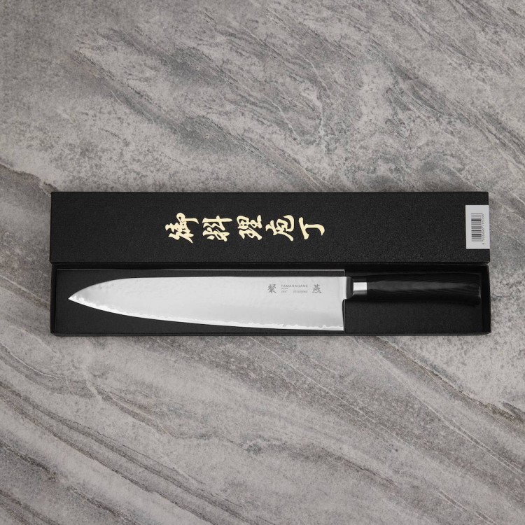 Tamahagane Tsubame Black VG-5 Japoński Nóż Kuchenny Szefa Kuchni 61HRC 27cm