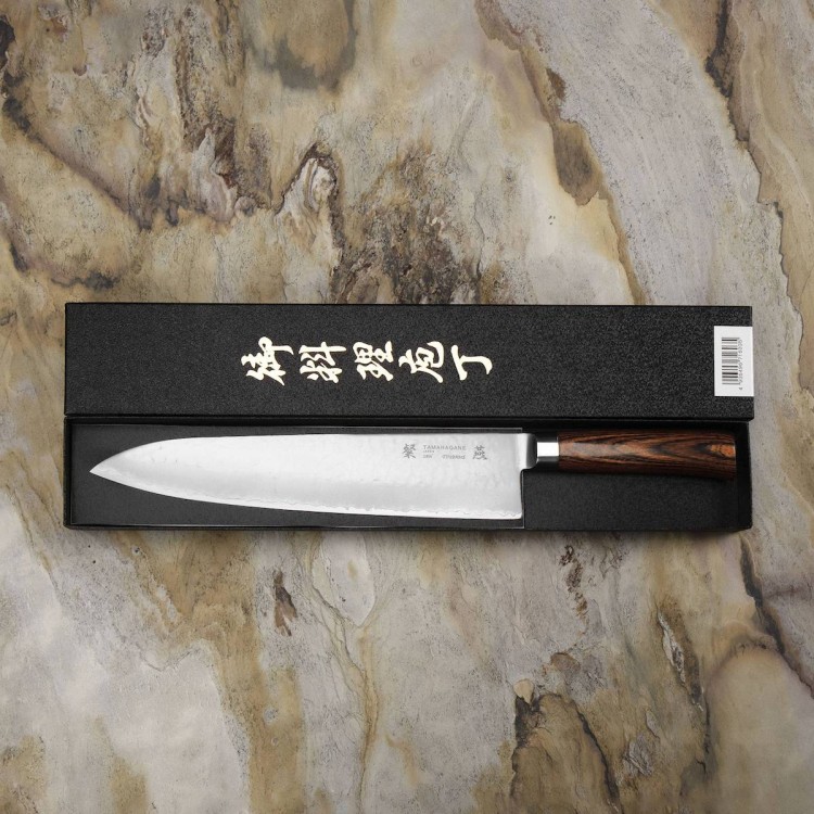 Tamahagane Tsubame Brown VG-5 Japoński Nóż Szefa Kuchni 27cm