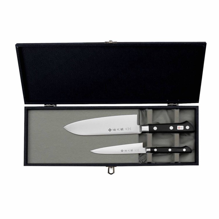 Zestaw 2 Noży Tojiro Classic VG-10 Japoński Nóż Uniwersalny 12cm i Santoku 17cm