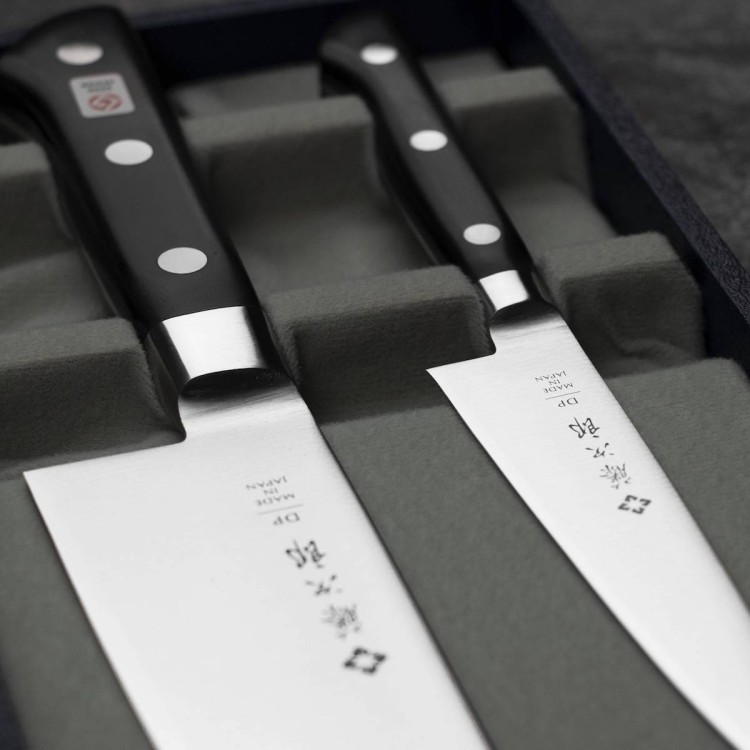 Zestaw 2 Noży Tojiro Classic VG-10 Japoński Nóż Uniwersalny 12cm i Santoku 17cm