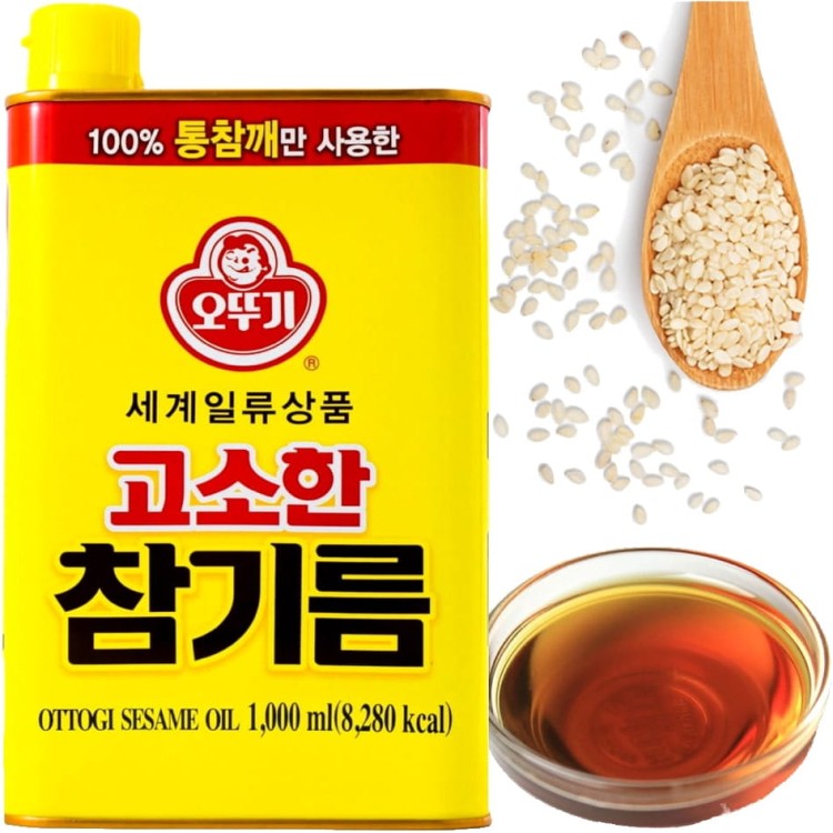 Olej Sezamowy 100% Koreański 1000ml OTTOGI