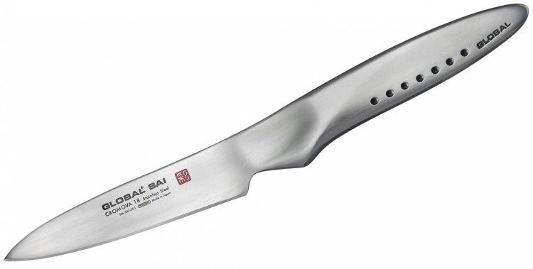 Global SAI Japoński Nóż Kuchenny Do Obierania Owoców i Warzyw 9cm SAI-F01