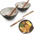 Zestaw Miseczki Chochelki i Pałeczki Do Zupy i Makaronu Ramen Motyw MAPLE LEAF EDO JAPAN