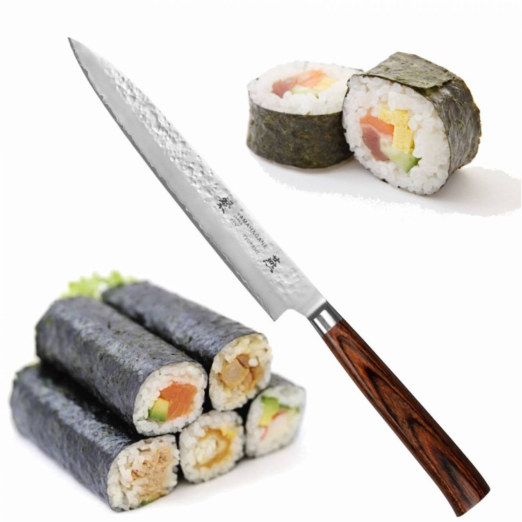 Tamahagane Tsubame Brown Nóż Sashimi 21cm