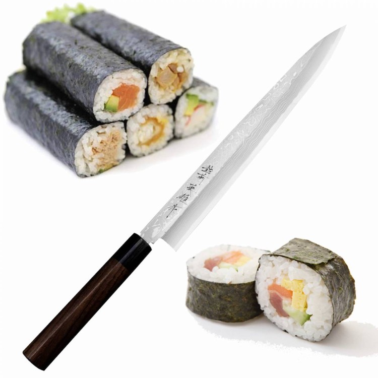 Hideo Kitaoka Shirogami Satin Japoński Nóż Yanagi Sashimi Do Sushi 27cm