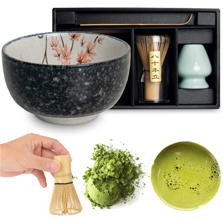 Zestaw Do Przygotowania Herbaty Matcha Matchy MAPLE LEAF 4 Elementy EDO JAPAN