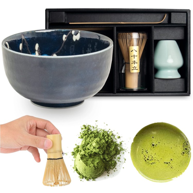 Zestaw Do Przygotowania Herbaty Matcha Matchy HANA BLUE 4 Elementy EDO JAPAN