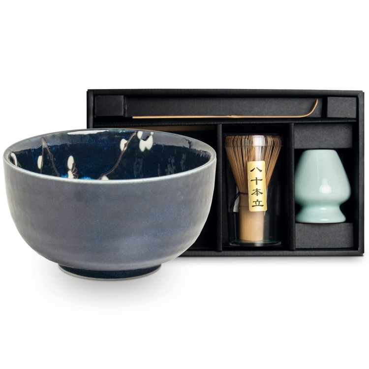 Zestaw Do Przygotowania Herbaty Matcha Matchy HANA BLUE 4 Elementy EDO JAPAN