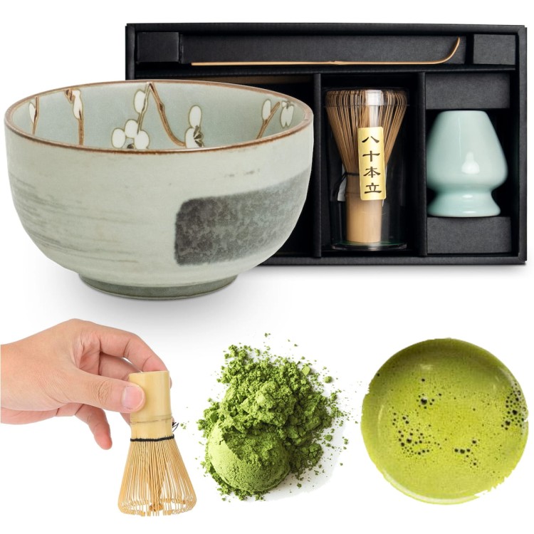 Zestaw Do Przygotowania Herbaty Matcha Matchy HANA LIGHT GREEN 4 Elementy EDO JAPAN