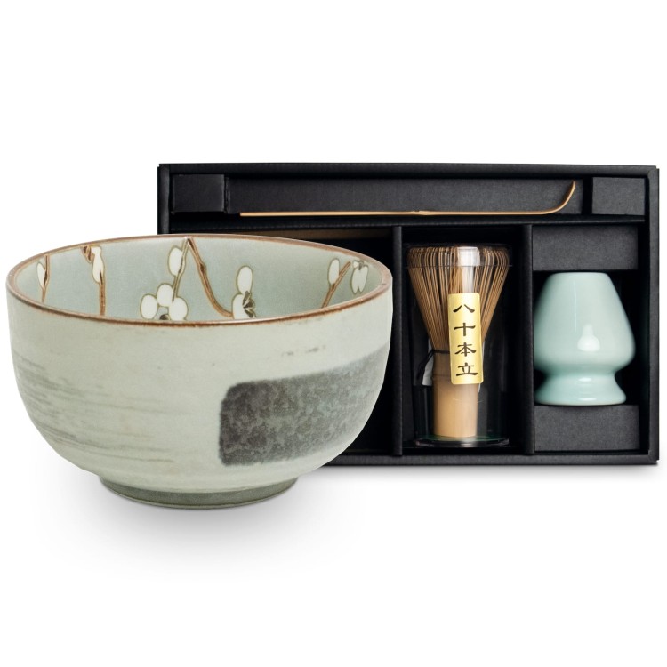 Zestaw Do Przygotowania Herbaty Matcha Matchy HANA LIGHT GREEN 4 Elementy EDO JAPAN