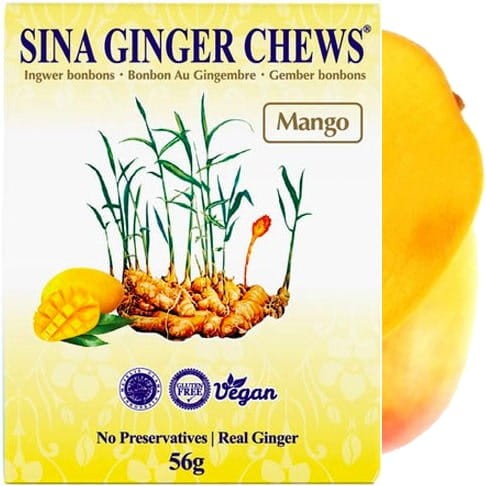 Cukierki Imbirowe Mango Rozgrzewające 56g SINA