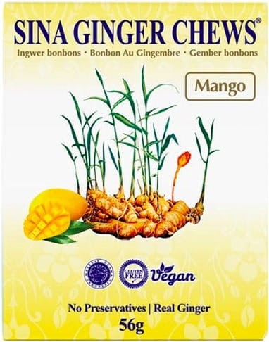 Cukierki Imbirowe Mango Rozgrzewające 56g SINA