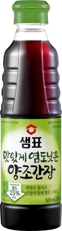 Koreański Sos Sojowy Niskosolny Naturalnie Warzony 500ml SEMPIO