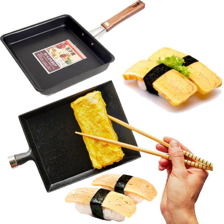 Patelnia Do Naleśników Omletu Tamagoyaki Tamago NonStick NA GAZ 22cm x 23cm EMRO AZIATICA