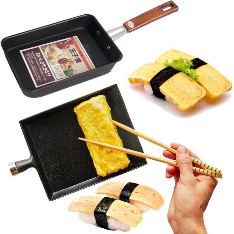 Patelnia Do Omletu TAMAGO Nieprzywierająca Powłoka Non-Stick 13 cm x 19 cm EMRO AZIATICA