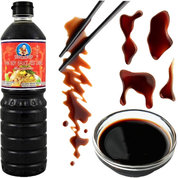 Tajski Sos Sojowy Jasny Jakość Premium Red Label 1 Litr 1000ml HEALTHY BOY BRAND
