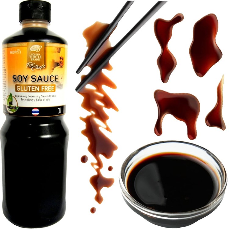 Tajski Sos Sojowy GLUTEN FREE Dieta Bezglutenowa Bezglutenowy 1 Litr 1000ml GOLDEN TURTLE BRAND