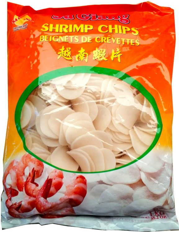 Chipsy Prażynki Krewetkowe Do Smażenia Duże 1000g Shrimp Frying Chips 1kg SA GIANG