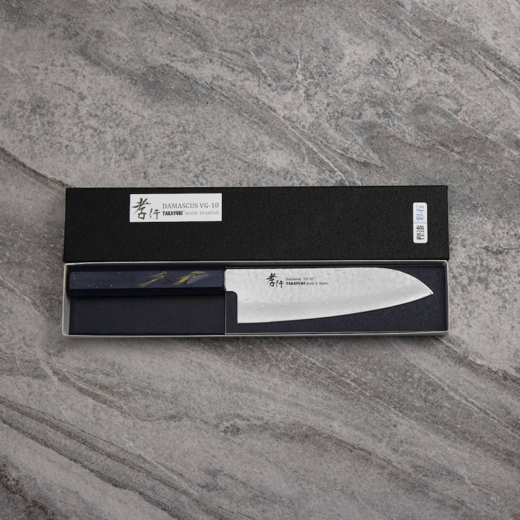 Sakai Takayuki Urushi VG-10 Saiseki Japoński Nóż Santoku 17 cm