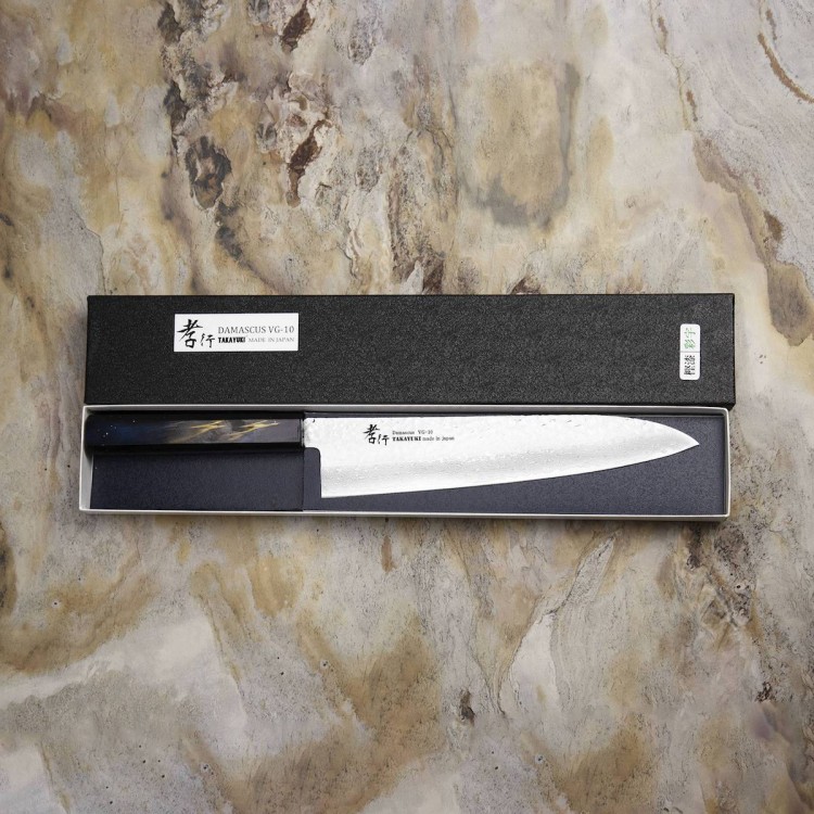 Sakai Takayuki Urushi VG-10 Saiu Japoński Nóż Szefa Kuchni 24 cm
