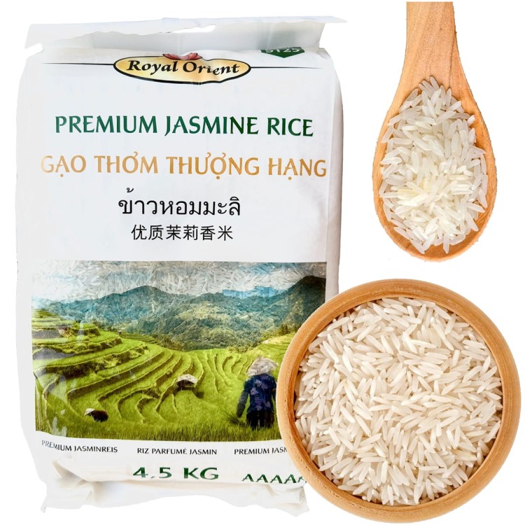 Wietnamski Ryż Jaśminowy Aromatyczny Duży Worek Dla Całej Rodziny 4,5kg ROYAL ORIENT