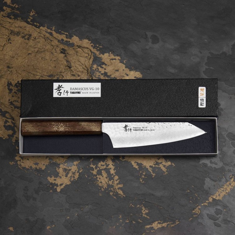 Sakai Takayuki Urushi VG-10 Seiren Japoński Nóż Kengata 16 cm