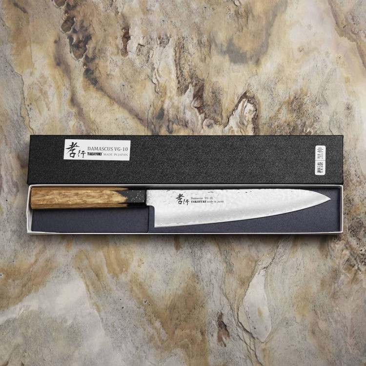 Sakai Takayuki Urushi VG-10 Kokushin Japoński Nóż Szefa Kuchni 21 cm