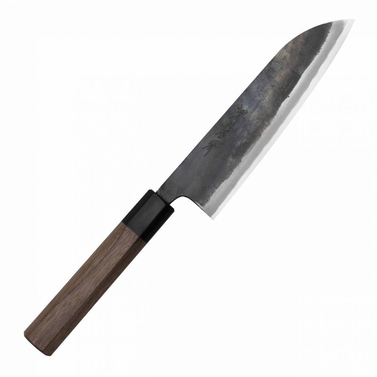 Sakai Takayuki Aogami#2 Iron Kurouchi Japoński Nóż Kuchenny Santoku Do Warzyw 17 cm