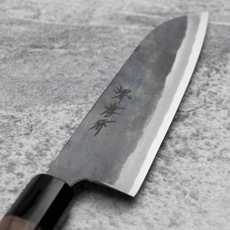 Sakai Takayuki Aogami#2 Iron Kurouchi Japoński Nóż Kuchenny Santoku Do Warzyw 17 cm