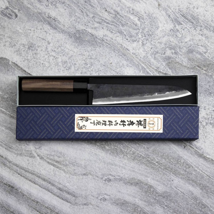 Sakai Takayuki Aogami#2 Iron Kurouchi Japoński Nóż Szefa Kuchni 21 cm