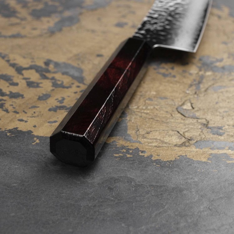 Sakai Takayuki Nanairo VG-10 Wine Japoński Nóż Santoku 17 cm