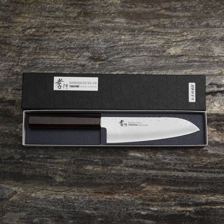 Sakai Takayuki Nanairo VG-10 Retro Japoński Nóż Santoku 17 cm